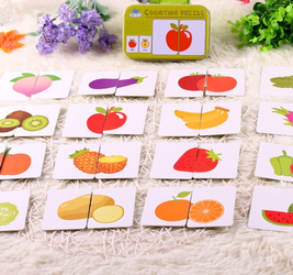 Пазлы Овощи и фрукты в металл.коробке