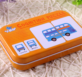 Пазлы Транспорт в металл.коробке