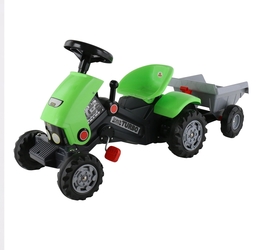 Каталка-трактор с педалями Turbo-2 с полуприцепом