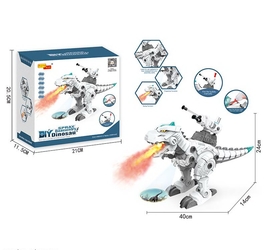 Динозавр на бат,стреляет, звук,свет,дым.