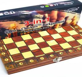 Игра настольная 3в1, нарды шашки шахматы