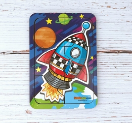 Деревянный пазл, 6 деталей Ракета-1