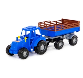 Трактор Мастер (синий) с прицепом №2 