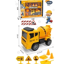 Бетономешалка и дорожные знаки