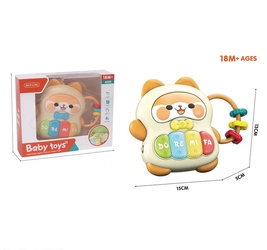 Погремушка-пианино Котик. Размер упак: 19х15х6см