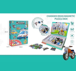 Набор магнитных пазлов и карточек.