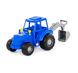 Трактор Мастер (синий) с лопатой 
