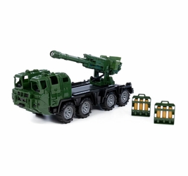 Гаубица самоходная типа М со снарядами. 