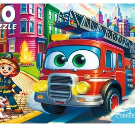ПАЗЛЫ 50 элементов. БОЛЬШАЯ ПОЖАРНАЯ МАШИНА