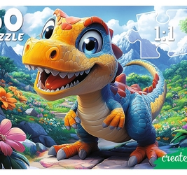 ПАЗЛЫ 60 элементов. ДИНОЗАВР НА ПРОГУЛКЕ