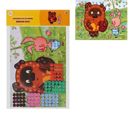 Мозайка из пуговиц А4. Винни Пух.