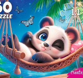 ПАЗЛЫ 60 элементов. Панда в гамаке