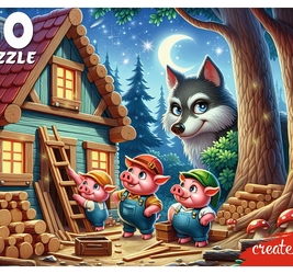 ПАЗЛЫ 50 элементов. ТРИ ПОРОСЕНКА