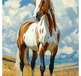 Пазлы 500 элементов. ЛОШАДЬ В ГОРАХ