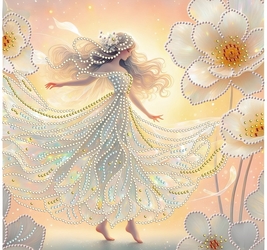 Алмазная мозаика  30х30см (5 цв.) Прекрасная дива