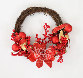 Новогоднее украшение, венок  на стену. 