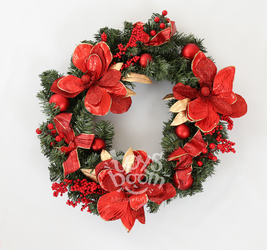 Новогоднее украшение, венок на стену. 