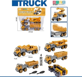 Набор строительных машин 2шт, отвертка. 