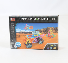 PS Конструктор Цветные магниты, 24 дет. Размер: 27х19х7см