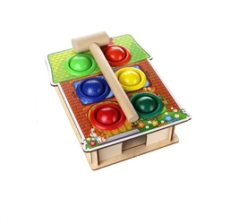 Стучалка цветная Дом, 6 отверстий,