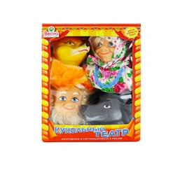 Кукольный театр 4 персонажа с ширмой №1.