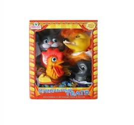 Кукольный театр 4 персонажа с ширмой №3.