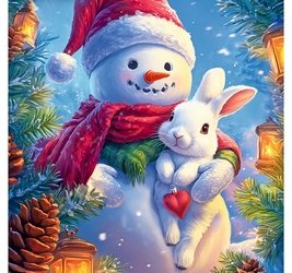 ПАЗЛЫ 260 элементов. СНЕГОВИК