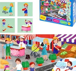 Двухсторонний пазл 6+1 Город (24эл.)