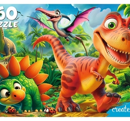 ПАЗЛЫ 160 элементов. ДРУЖНЫЕ ДИНОЗАВРЫ