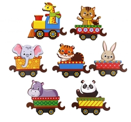 Настольная игра Хоровод.Поезд с животными,