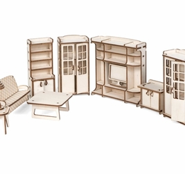Конструктор Гостиная для кукольного дома Венеция
