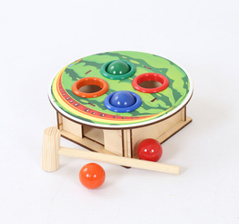 Стучалка цветная Арбуз, 4 отверстия